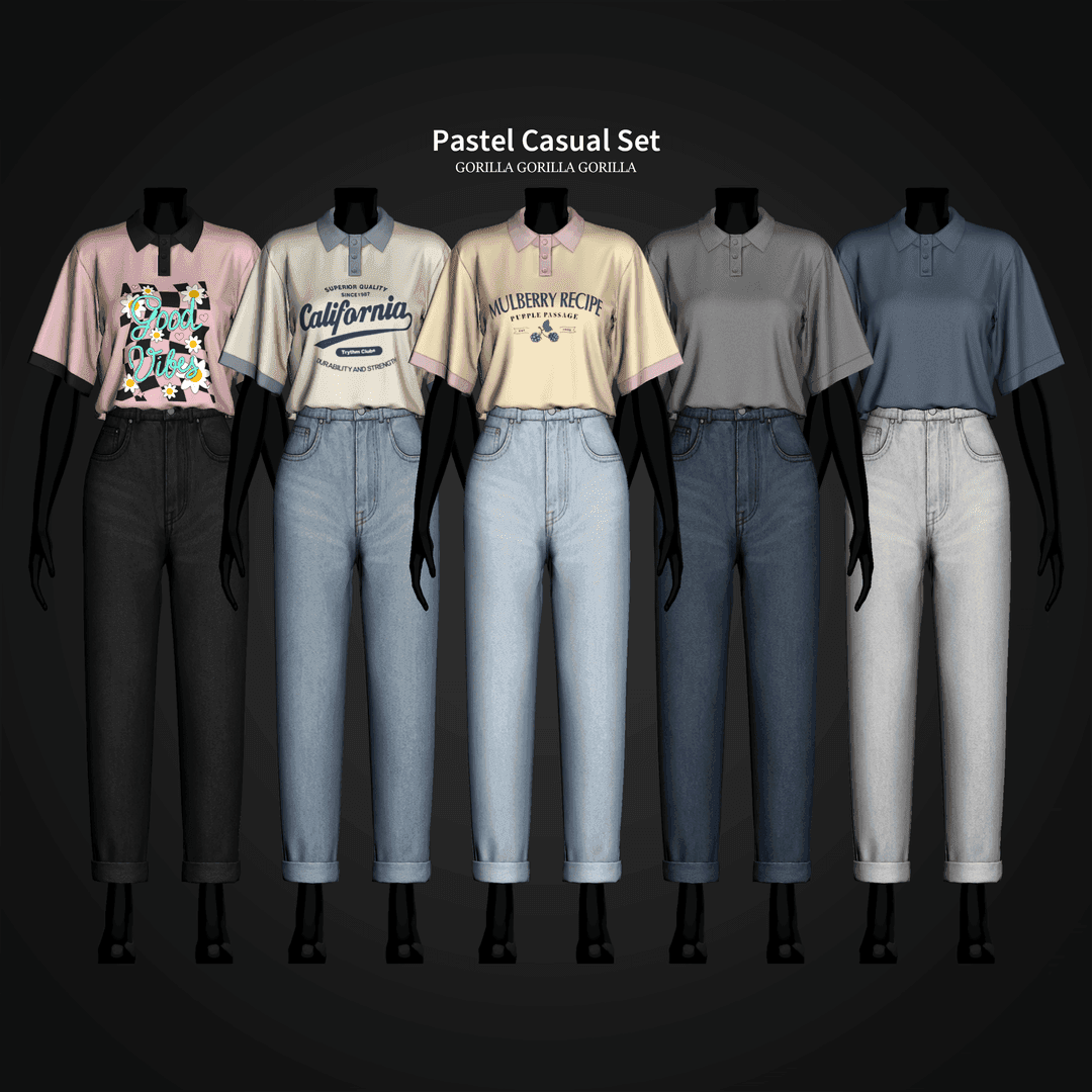 Скриншот мода Сет одежды Pastel Casual Set